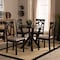 Baxton Studio Reagan Sand Upholstered and Dark Brown Wood 5-Piece Dining Set 169-8961-10900 - alternate 4